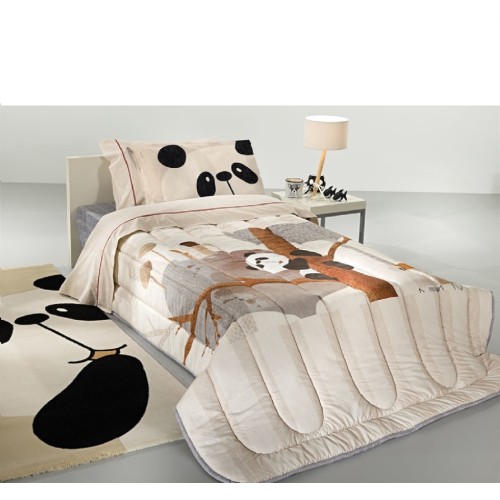 Παπλωματοθήκη  Panda  microsuede 100% cotton  Saint Clair Paris 160x220