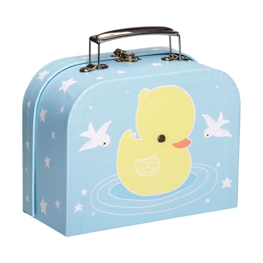 Little Lovely Company Little suitcase & τσαντάκι φαγητού Duck - SCDUBL11