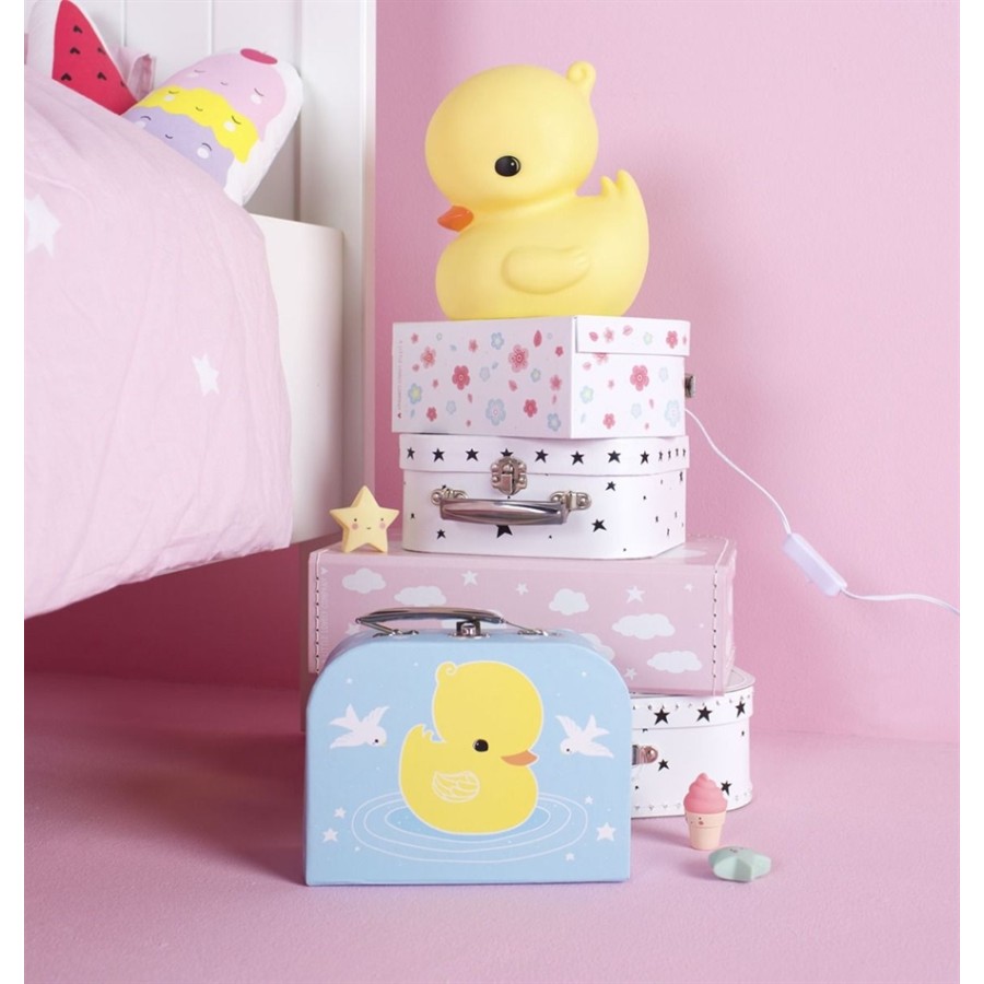 Little Lovely Company Little suitcase & τσαντάκι φαγητού Duck - SCDUBL11