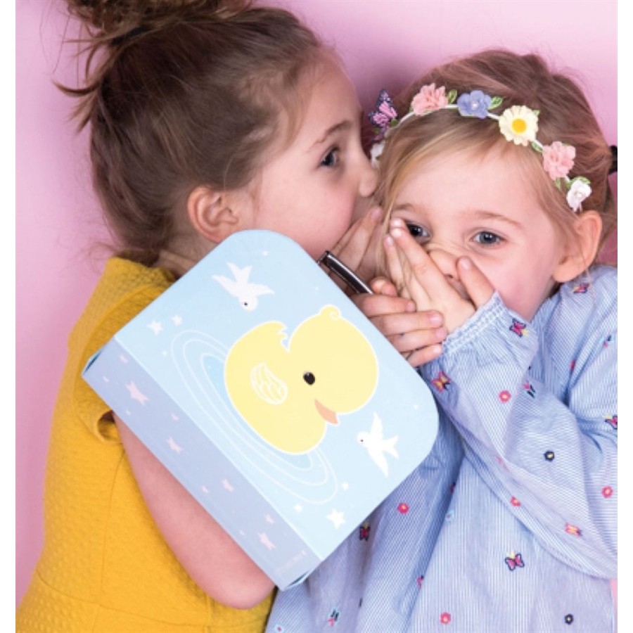 Little Lovely Company Little suitcase & τσαντάκι φαγητού Duck - SCDUBL11