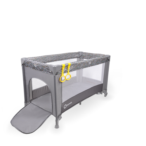 LIONELO ΠΑΡΚΟΚΡΕΒΑΤΟ SUZIE 1 LAYER GREY SCANDI 165752+ΔΩΡΟ  (λαβές +κουνουπιέρα-μπάρες λικνίσματος )