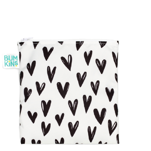 Bumkins Επαναχρησιμοποιήσιμη τσάντα για σνακ LARGE SNACK BAG HEARTS (SBL-10)