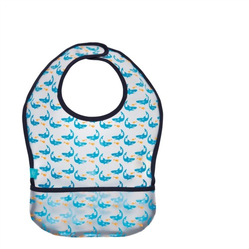 Lassig Σαλιάρα EVA bib free  PVC  Flip pocket Shark ocean LTEXBEVA027