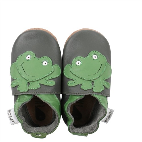 Bobux Δερμάτινο βρεφικό παπούτσι Soft sole Frog Dark Green - 4119