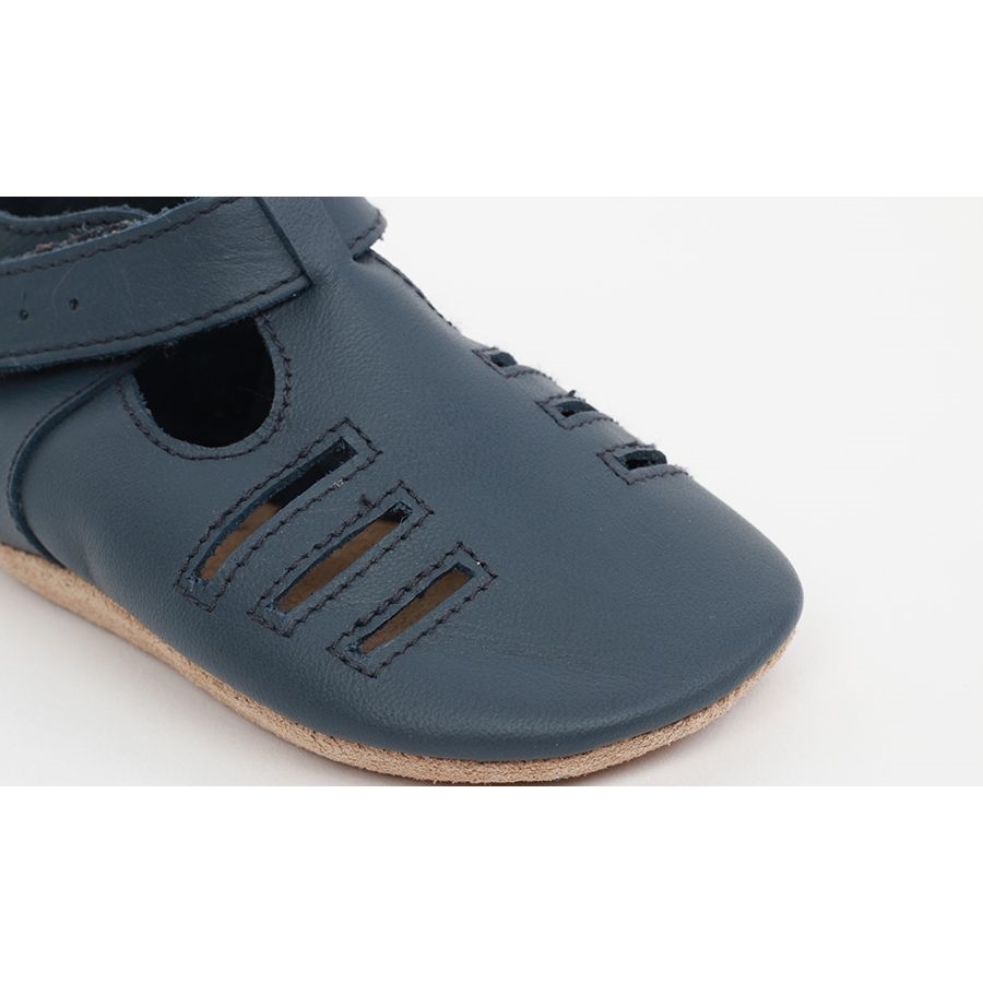 Bobux Δερμάτινο βρεφικό παπούτσι Soft sole Navy Chase - 1007-000-01
