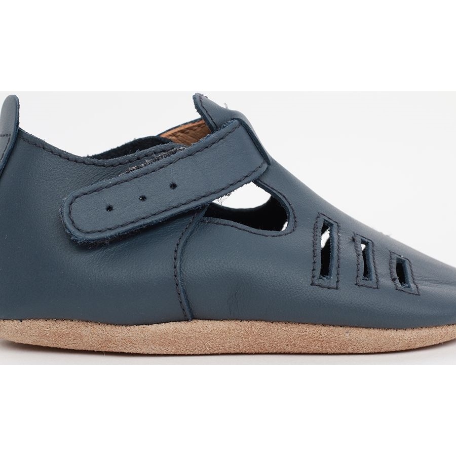 Bobux Δερμάτινο βρεφικό παπούτσι Soft sole Navy Chase - 1007-000-01