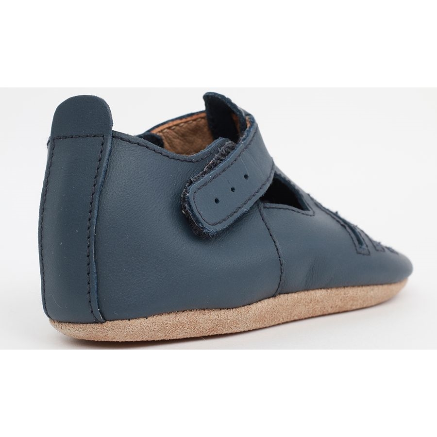 Bobux Δερμάτινο βρεφικό παπούτσι Soft sole Navy Chase - 1007-000-01