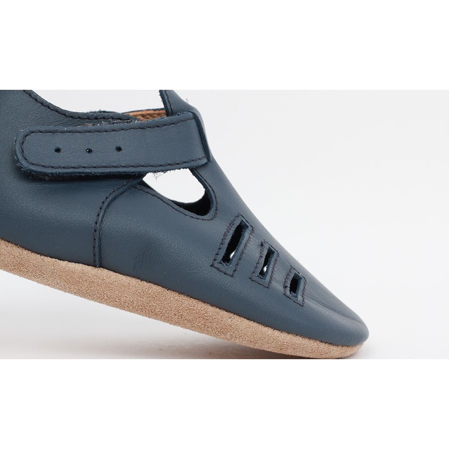 Bobux Δερμάτινο βρεφικό παπούτσι Soft sole Navy Chase - 1007-000-01