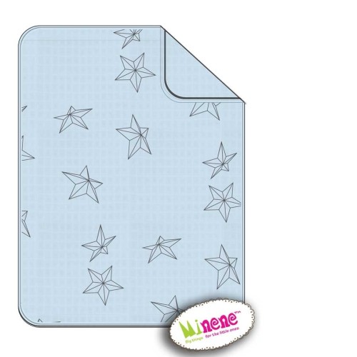 MINENE ΠΙΚΕ ΚΟΥΒΕΡΤΑ 3D LIGHT BLUE STARS     75 x 100 cm    -22617