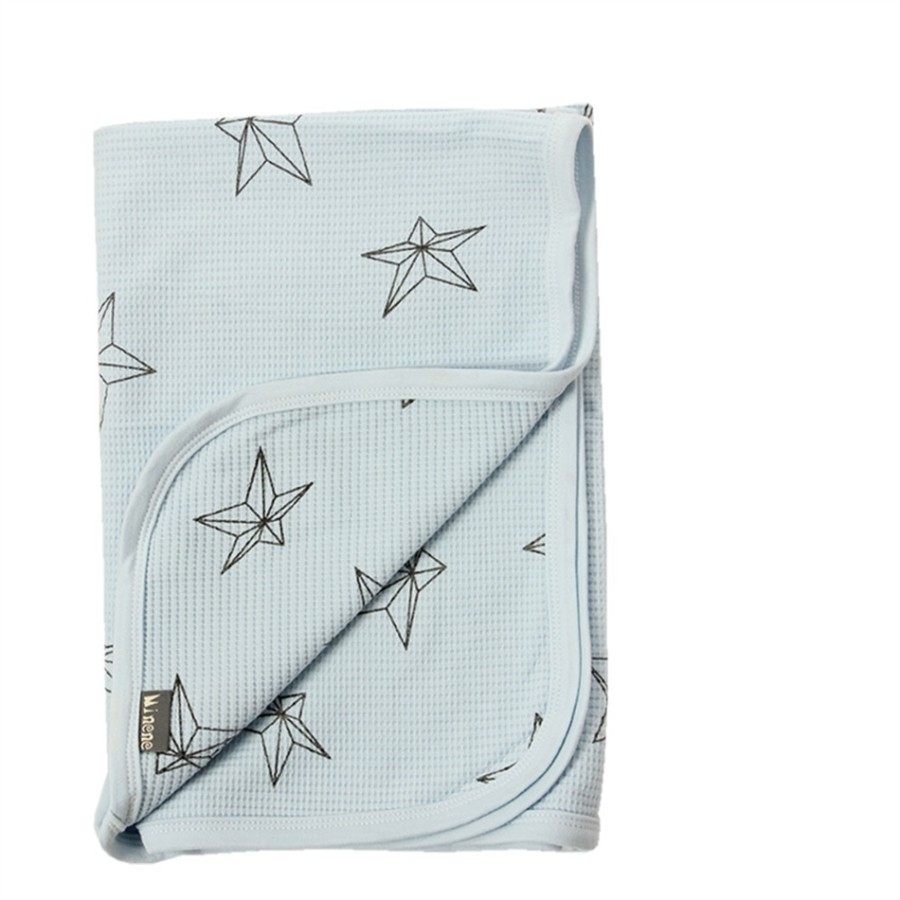 MINENE ΠΙΚΕ ΚΟΥΒΕΡΤΑ 3D LIGHT BLUE STARS     75 x 100 cm    -22617