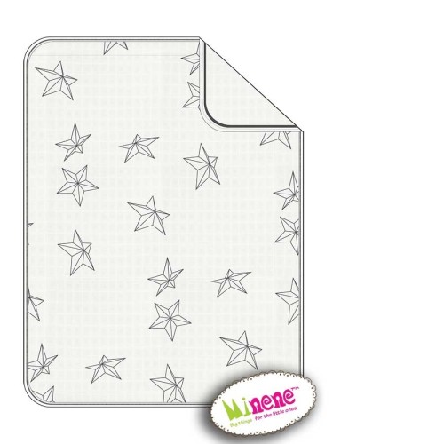 MINENE ΠΙΚΕ ΚΟΥΒΕΡΤΑ 3D LIGHT CREM STARS    75 x 100 cm    -22615