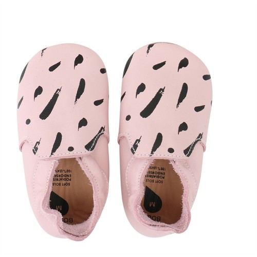 Bobux Δερμάτινο βρεφικό παπούτσι  Softsoles Paint Blossom/Black-4381