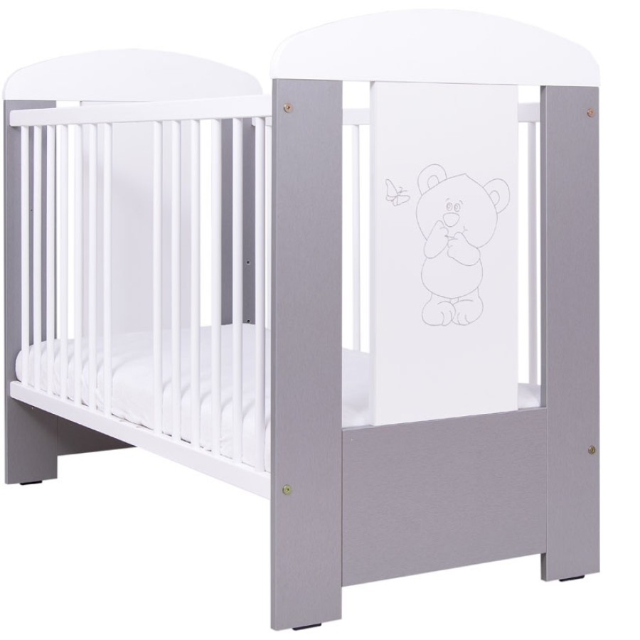 DREWEX  ΠΑΙΔΙΚΟ ΔΩΜΑΤΙΟ BEAR & BUTTERFLY SILVER-WHITE DR202S( κρεβάτι+σιφονιέρα)