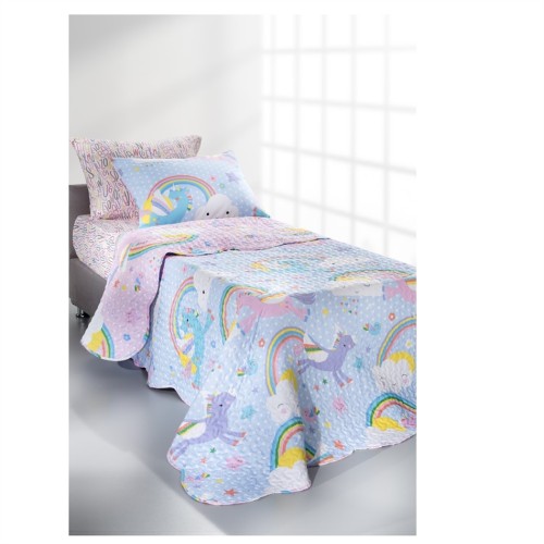 Saint Clair Κουβερλί Παιδικό Unicorn Μονό - 160x220cm