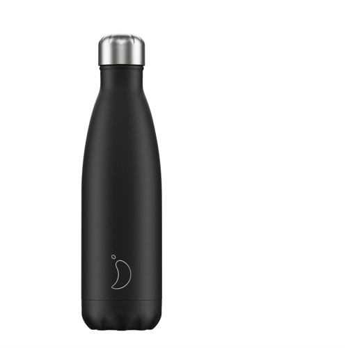 Ανοξείδωτος θερμός  Chillys BLACK MATTE 500ML 200206