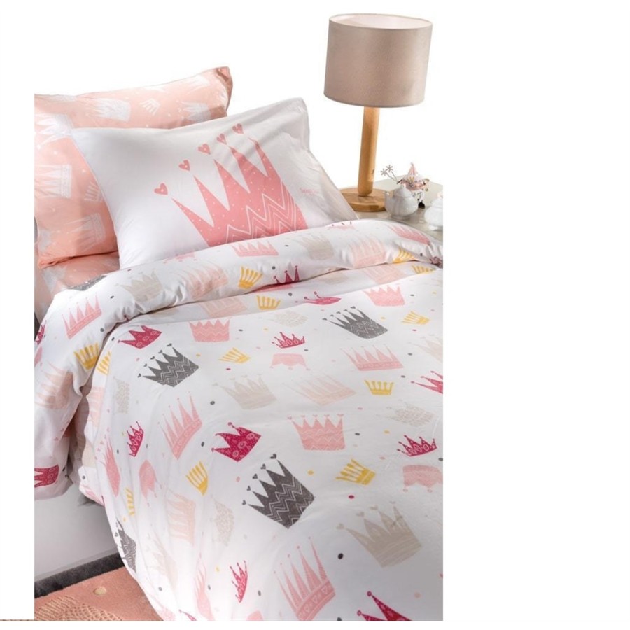 Saint Clair Σετ σεντόνια  3τεμ 100% βαμβάκι  160x250 CROWN