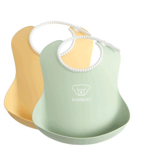 Babybjorn μαλακή σαλιάρα 2-pack (YELLOW/GREEN)