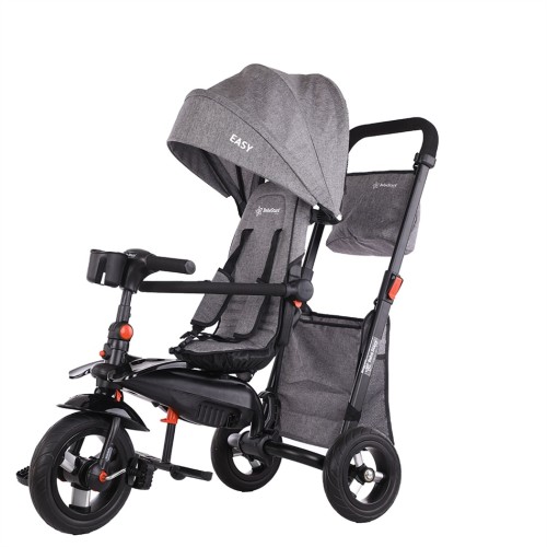 Τρίκυκλο Ποδήλατο Bebe Stars Easy Magic 5 in 1 GREY 360° που διπλώνει με τσάντα μεταφοράς 810-186