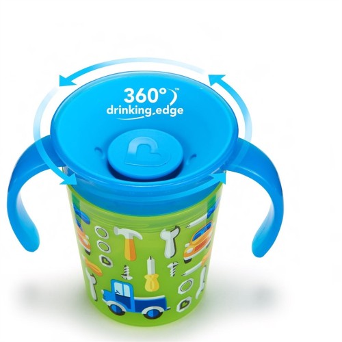 Munchkin Παιδικό Κύπελλο Miracle 360 Deco Trainer Cup (GREEN CAR) 6m+, 177ml