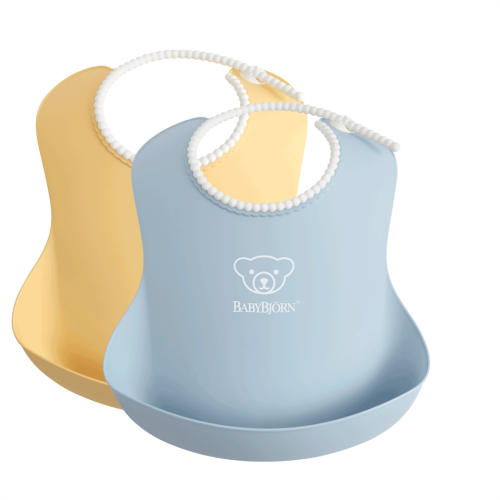 Babybjorn μαλακή σαλιάρα 2-pack ( blue-yellow)