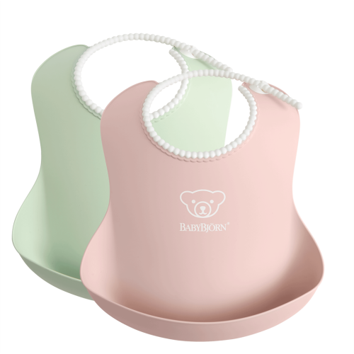 Babybjorn μαλακή σαλιάρα 2-pack ( pink-green)