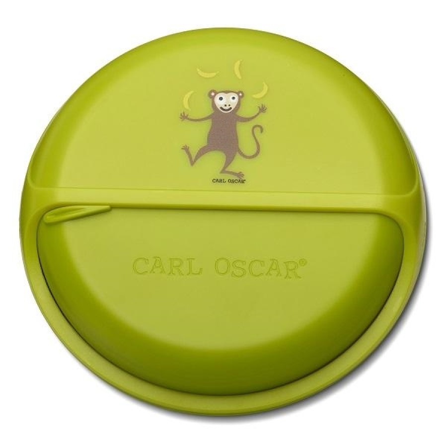 Carl Oscar SnackDISC - Δίσκος ΣΝΑΚ με καπάκι Lime, Monkey-108401
