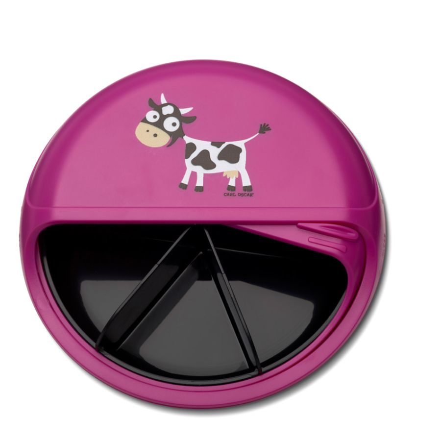Carl Oscar SnackDISC - Δίσκος ΣΝΑΚ με καπάκι Purple, Cow-108402