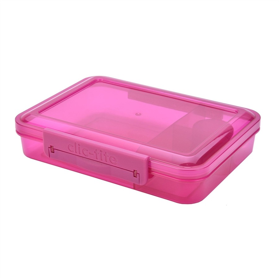 POLAR GEAR – ΟΡΘΟΓΩΝΙΟ Φαγητοδοχείο CLIC TITE TRIO 1,1lt – ΦΟΥΞΙΑ - 1291594-Κατάλληλο και για μικροκύματα