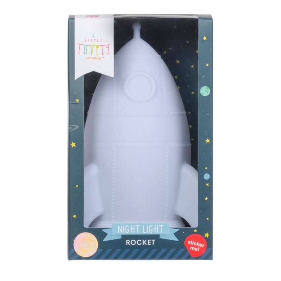 A Little Lovely Company Φωτάκι Νυκτός- πύραυλος -Night light Rocket NLROWH26