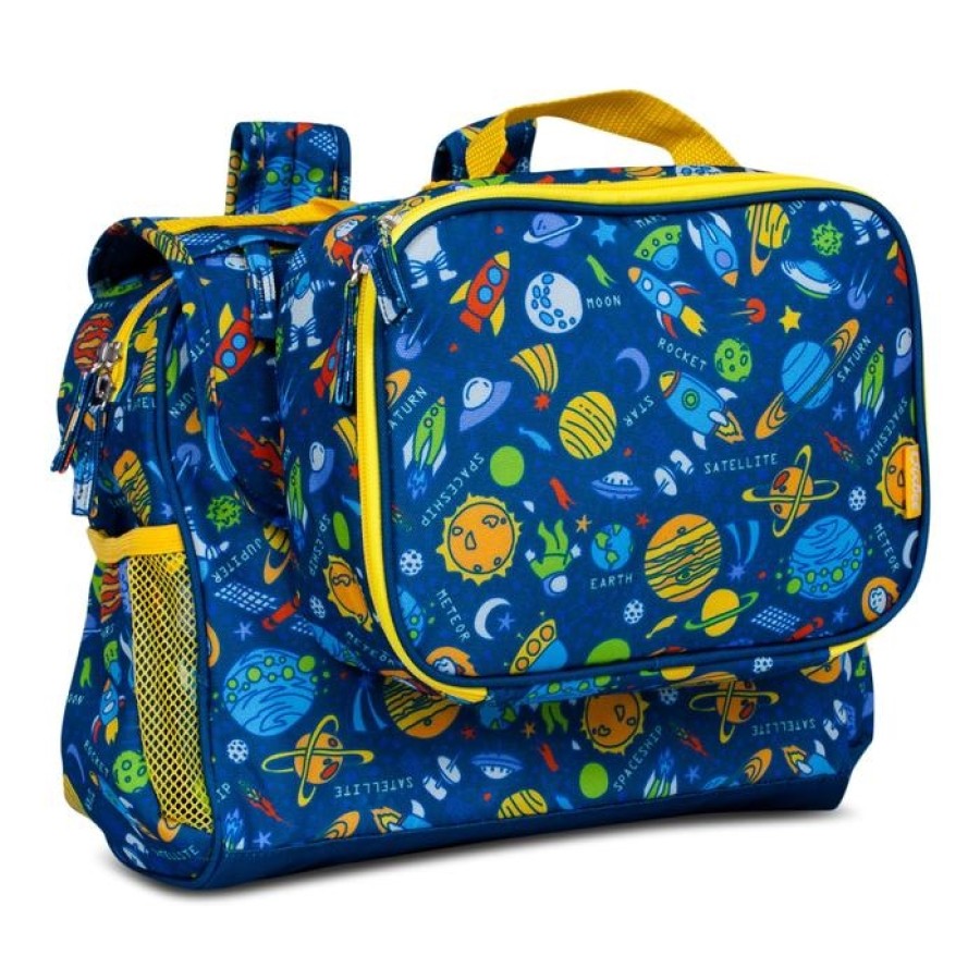 Τσάντα Σχολική Πλάτης μαζί με ισοθερμικό τσαντάκι φαγητού Bixbee  - Σετ Outer Space 320104