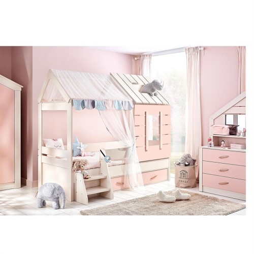 BebeStars Παιδικό κρεβάτι  Pink House 425-07