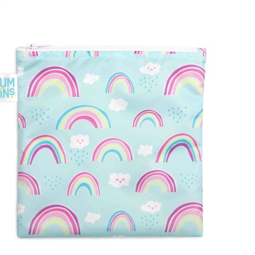 Bumkins Επαναχρησιμοποιήσιμη τσάντα για σνακ LARGE SNACK BAG RAINBOWS 3305019