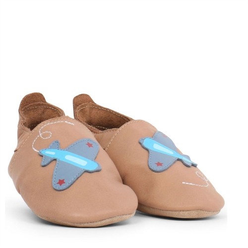 Bobux Δερμάτινο βρεφικό παπούτσι Softsoles Caramel Plane - (1000-006-13)