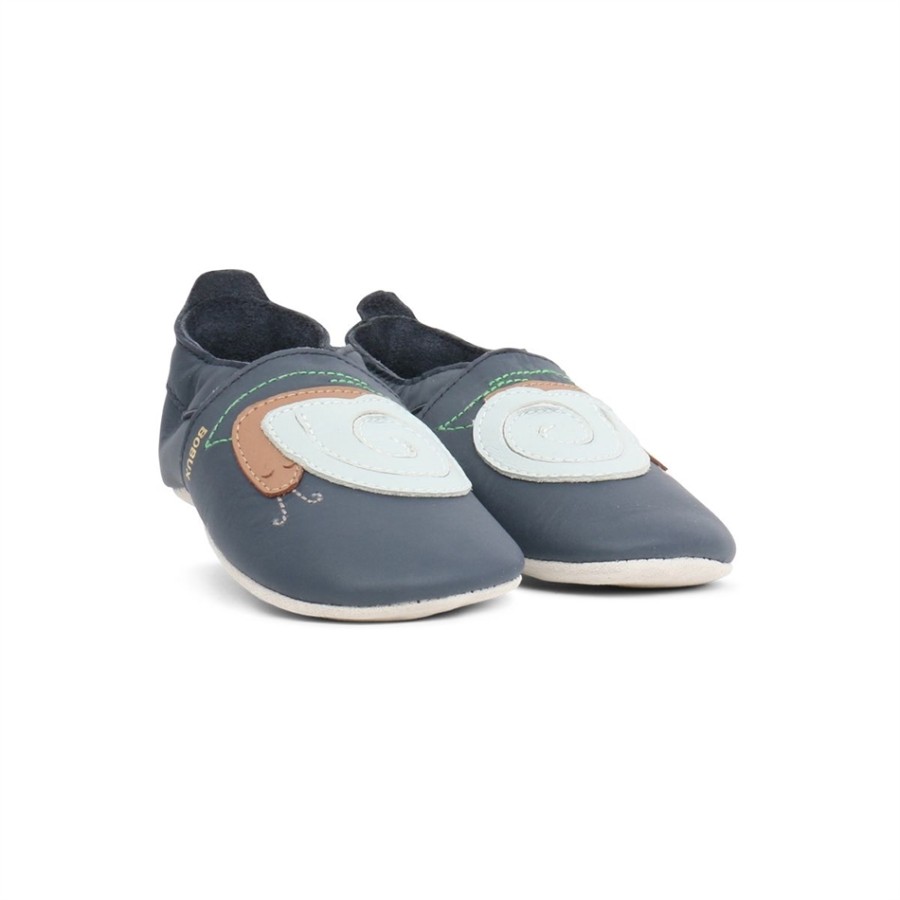 Bobux Δερμάτινο βρεφικό παπούτσι Softsoles Navy Snail- (1000-058-01)