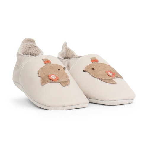 Bobux Δερμάτινο βρεφικό παπούτσι Softsoles Fawn Milk- (1000-050-11)