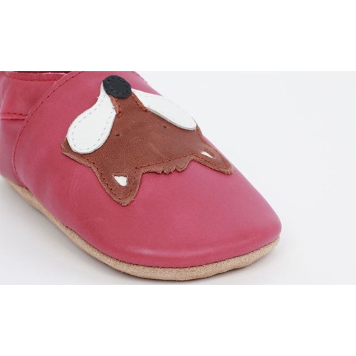 Bobux Δερμάτινο βρεφικό παπούτσι Softsoles Fox Dark Pink- (1000-013-17)