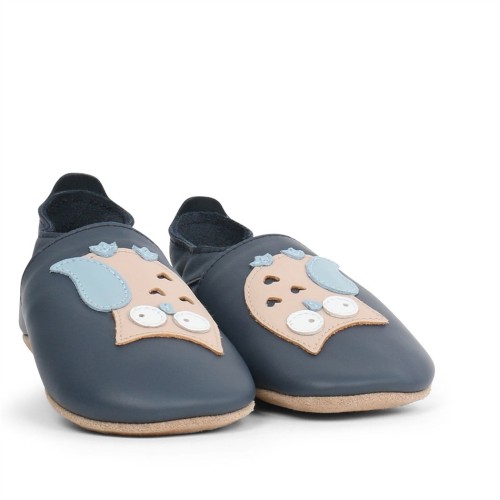 Bobux Δερμάτινο βρεφικό παπούτσι Softsoles Owl Navy - (1000-011-01)