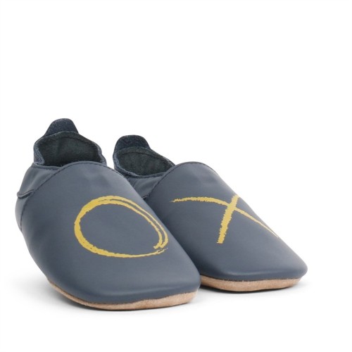 Bobux Δερμάτινο βρεφικό παπούτσι Softsoles Navy XO - (1000-028-01)