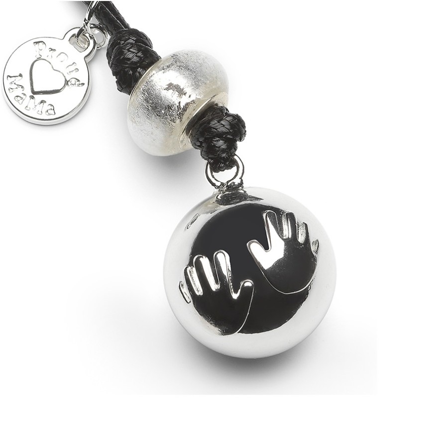 PROUDMAMA Μενταγιόν εγκυμοσύνης -Babybel Silver Χεράκια- pm478