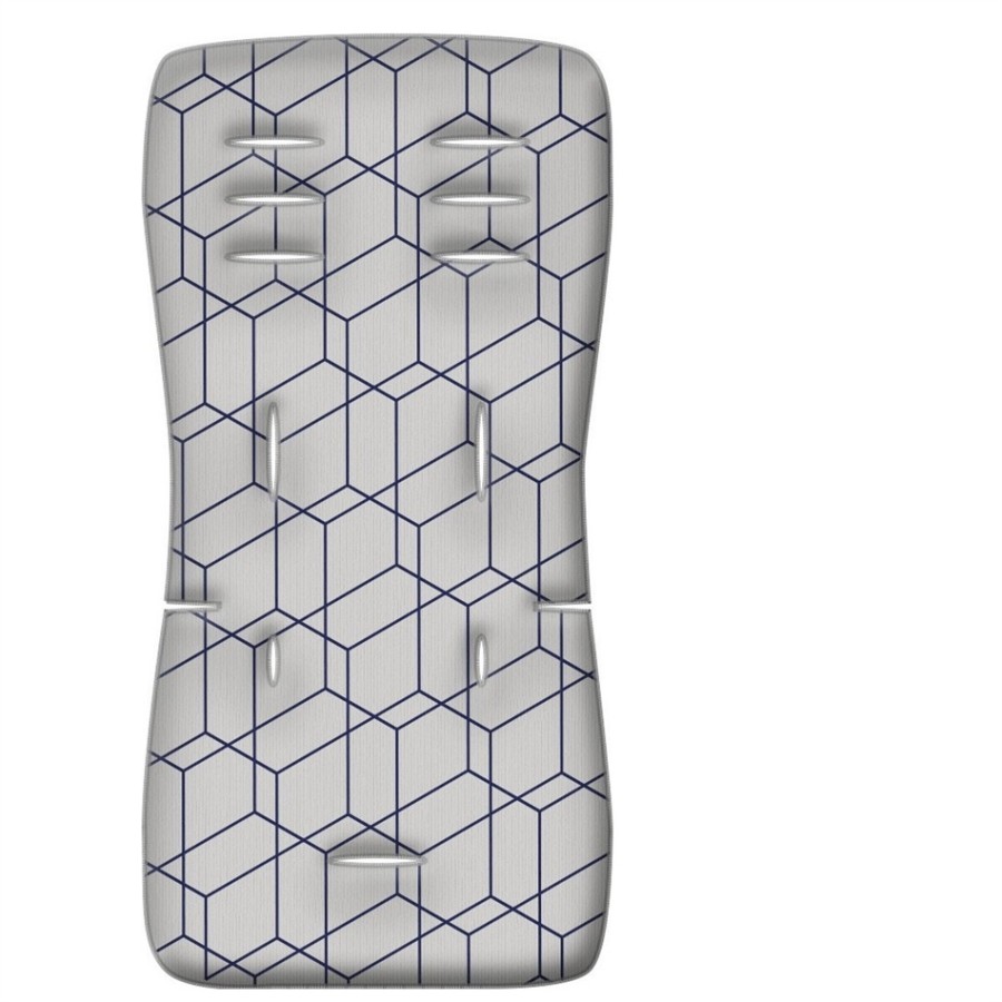 Greco Strom Στρωματάκι Καροτσιού 3D Fiber Honey Comb Grey VRE.SKA.3DF.AGR