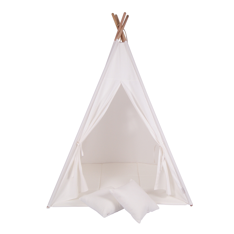 Mysunshine Παραμυθένια παιδική σκηνή Pure White μαζί με στρώμα και 2 μαξιλάρια -MST-PRE1