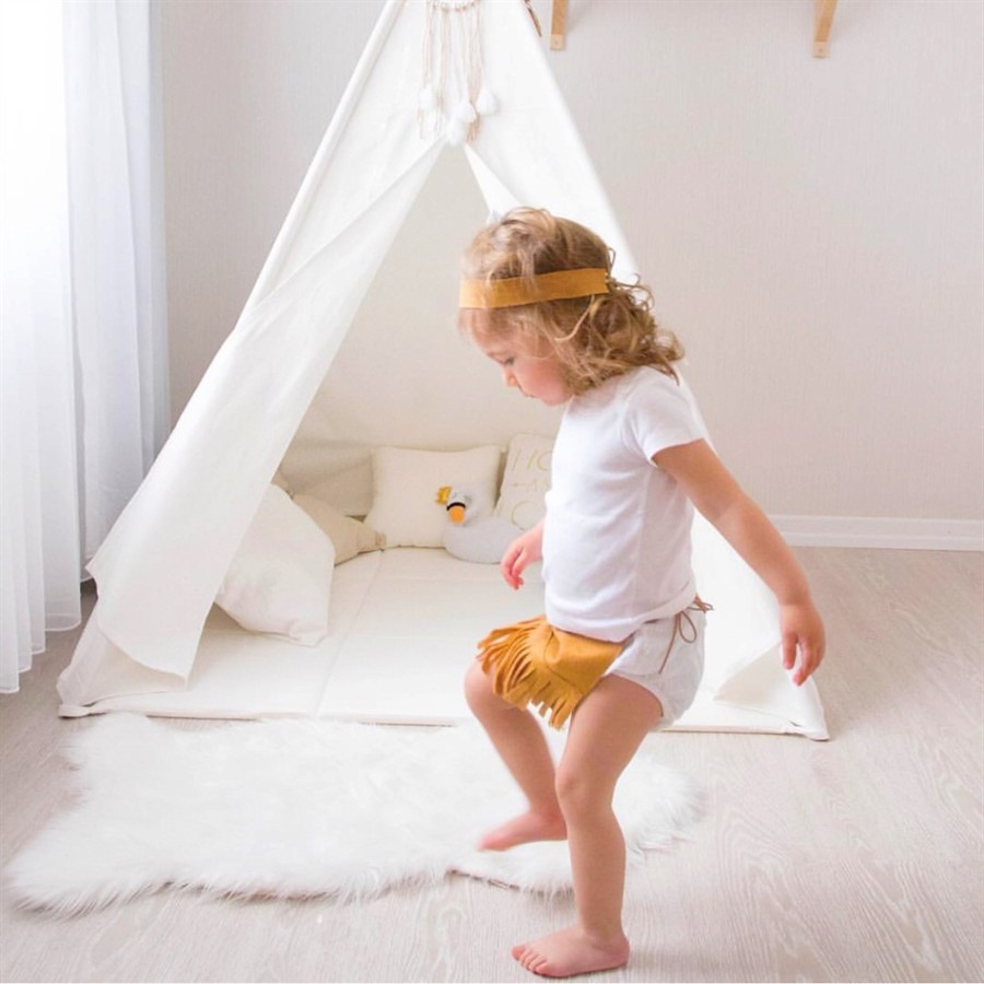 Mysunshine Παραμυθένια παιδική σκηνή Pure White μαζί με στρώμα και 2 μαξιλάρια -MST-PRE1