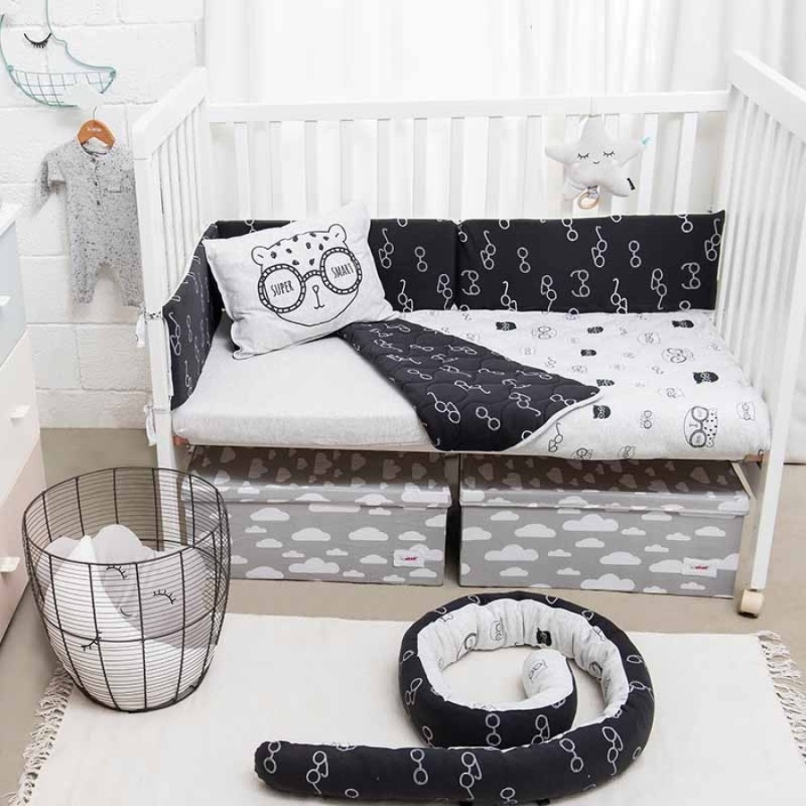 Κουβέρτα-παπλωματάκι Βαμβακερό Winter Quilt Gray Bear  της Minene  85 x 115cm - 18204001040