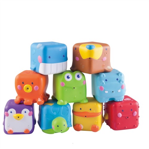 Infantino παιχνίδι μπάνιου- μαλακά κυβάκια Stack n squirt pals 930-004263-81