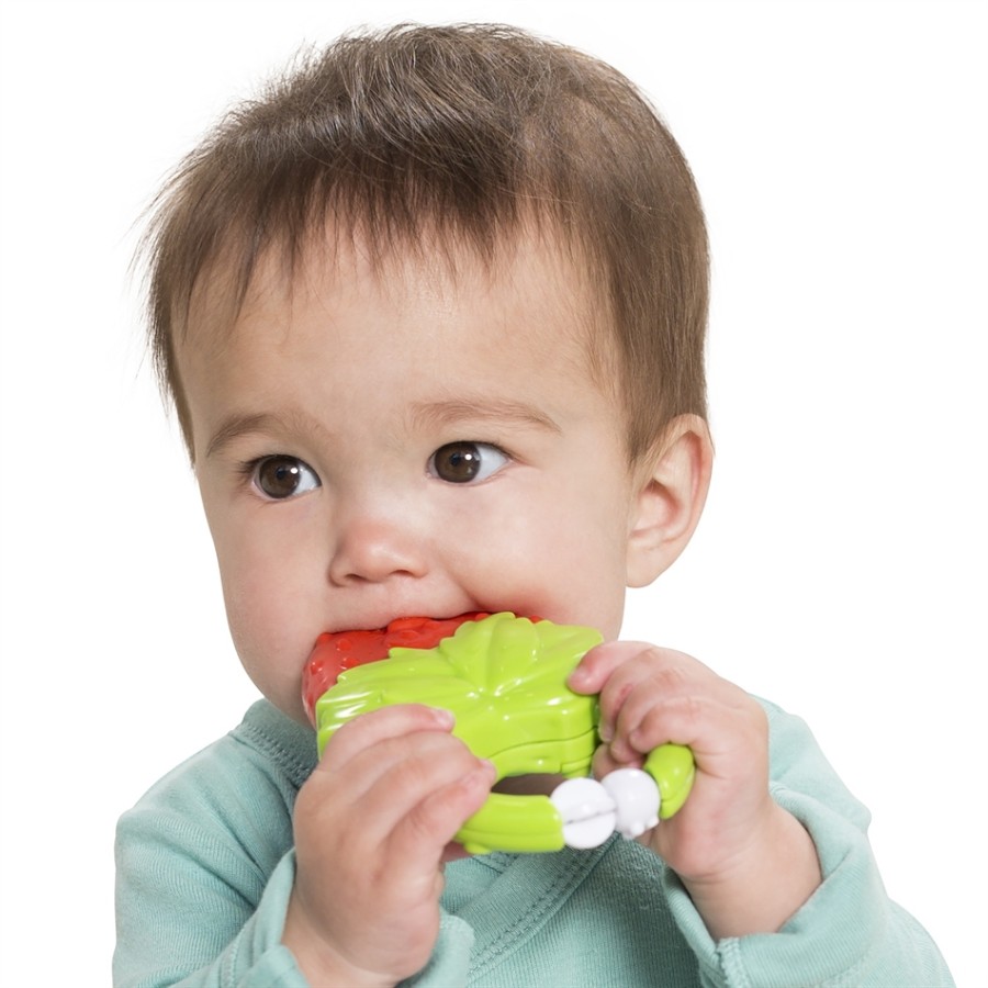 Infantino κουδουνίστρα - μασητικό με δόνηση - μασάζ -VIBRATING TEETHER ( STRAWBERRY ) 930-216429-02