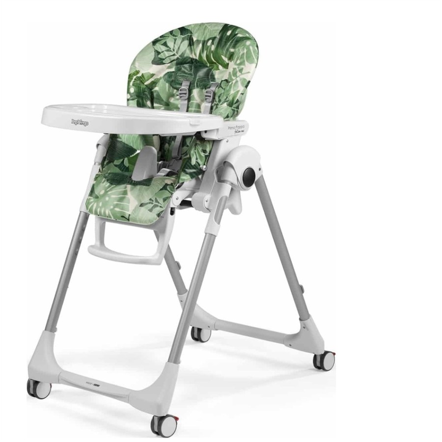 Peg Perego καρέκλα φαγητού Prima Pappa Follow Me Foliage με ΔΩΡΟ μπάρα παιχνιδιών (4132PFG24)