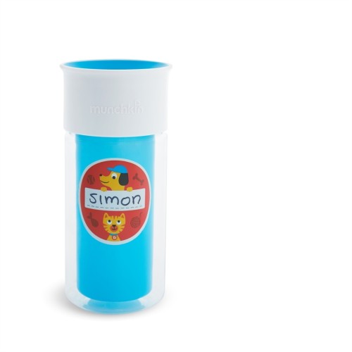 MUNCHKIN Κύπελλo MIRACLE INSULATED STICKER CUP 266ml BLUE 18+ μηνών