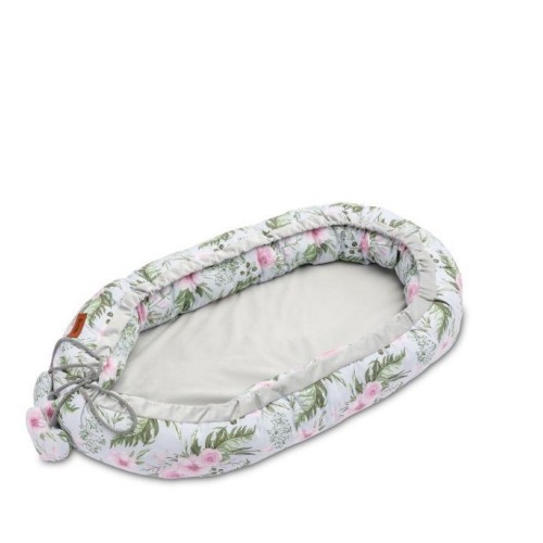 Baby nest φωλιά Velvet WHITE FLORAL της sensillo