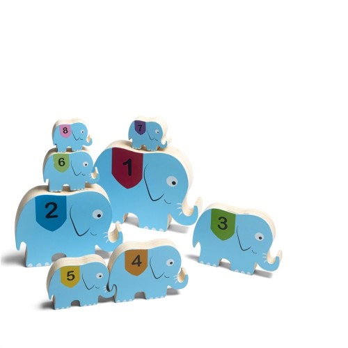 Bs Toys εκπαιδευτικό ξύλινο παιχνίδι Circus Elephants GA356