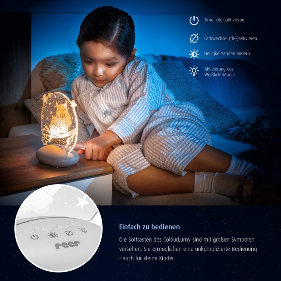 Reer ColourLumy φωτιστικό νυκτός owl 52131